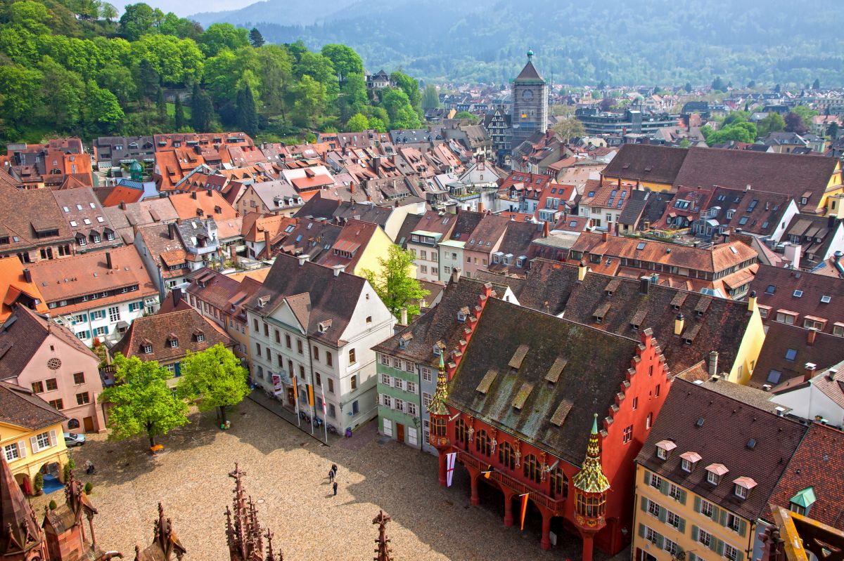 Blick auf die Stadt Freiburg im Breisgau
