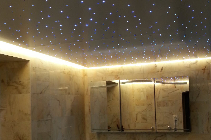LED-Sternenhimmel im Badezimmer